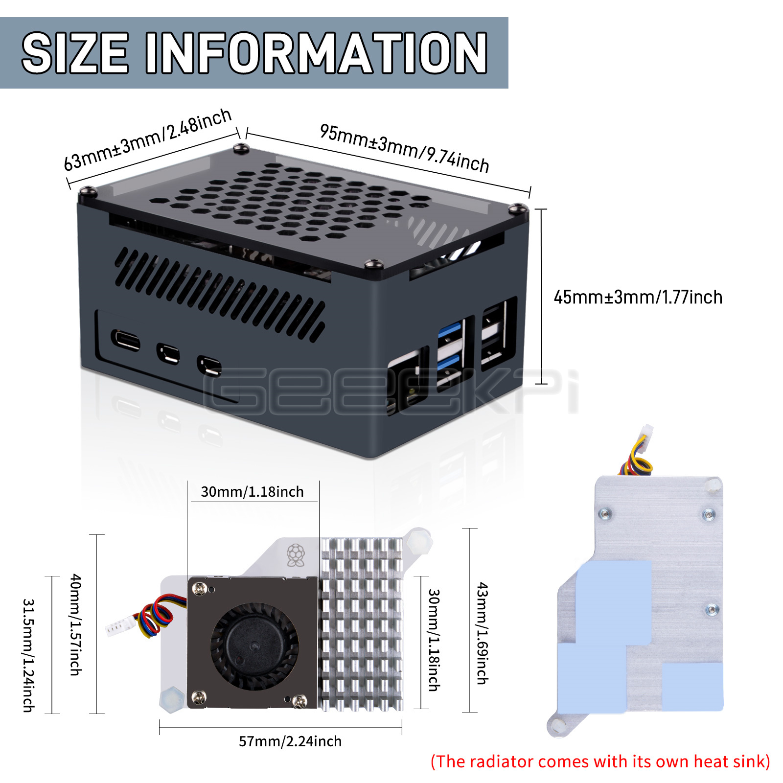 Комплект GeeekPi M.2 NVME M-ke – обзор и цена Argon One V3 M.2 Nvme Case